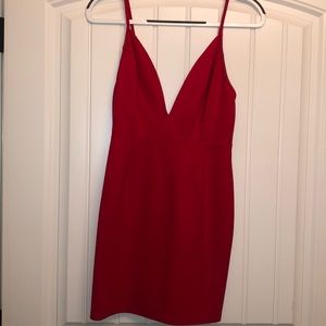 tobi red bodycon dress